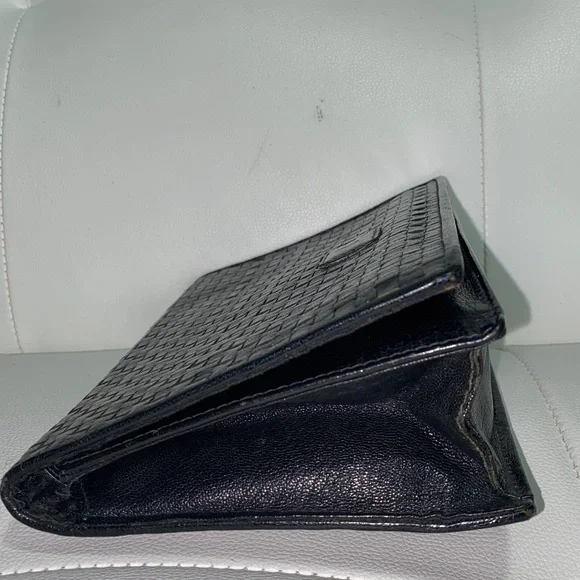 Authentic Rare FENDI Black Leather Woven Clutch Bag - Picture 17 of 17